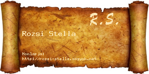 Rozsi Stella névjegykártya